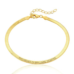 Personalisierbares Snake Flacharmband