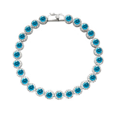 Tennisarmband Blauer Blume