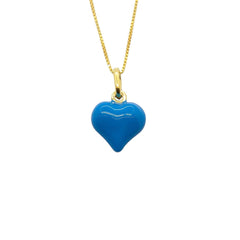 Kette Herz Bombato Emaille Blau