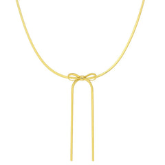Snake Ribbon Flat Chain Necklace