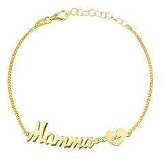 Armband Mama mit personalisiertem Herz