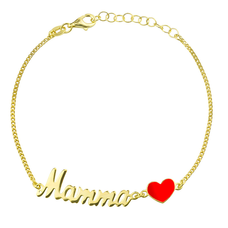 Bracciale Mamma Cuore Rosso - My Mo Gioielli