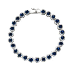 Tennisarmband Blume Blau