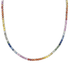 Tennis-Halskette Regenbogen 2,5 mm